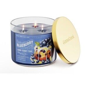 Goose Creek Blueberry Lemon Bundt Cake 3-Wick 14.5oz. Jar Candle Fruity Scented